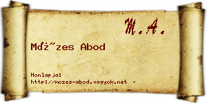 Mózes Abod névjegykártya